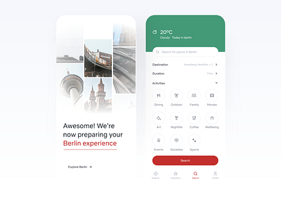 Tourist App — Onboarding Setup & Search app bucket list city clean daily ui design ios location minimal minimalist mobile mobile app design search ticket tourism tours travel app trip trip planner vacation