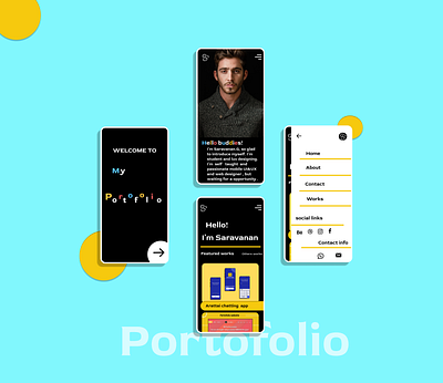 portfolio app app design portfolio ui ux