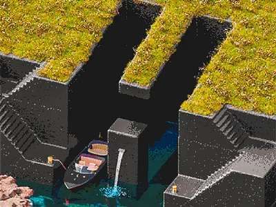 H - 36 Days of Type 08 36daysoftype 36daysoftype08 3d 8bit abstract arcade arcade game cinema 4d game gamer render retro summer vintage