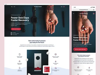 FutureProofer Homepage branding design design diet health homepage homepage design interface landing page layout design typography ui user user experience ux vitamin web web design website websites
