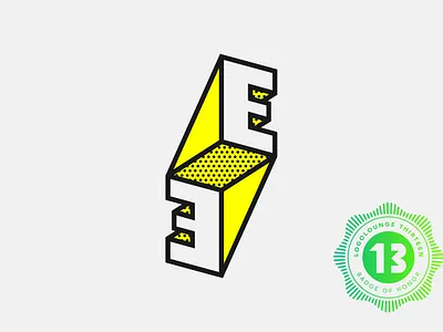 Engage Electrical brand branding double e ee electric electrican electricity energy extruded extruded e halftone dots illustrator lightning logo logo mark