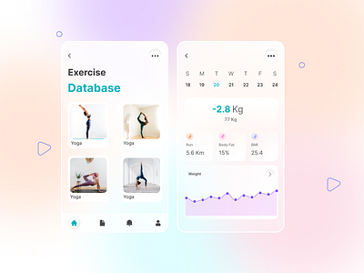 Health Monitoring App (Light Version) concept design design glassmorphism ios ui ux