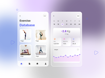 Health Monitoring App (Dark Version) design figmadesign glassmorphism illustration minimalist ui ux