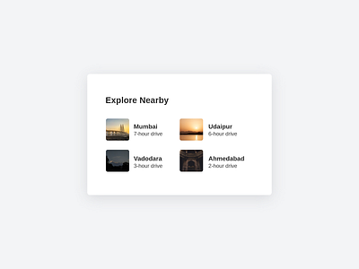 Explore Nearby UI Design ahmedabad app clean clean design clean ui daily daily ui dailyui dailyuichallenge design flat gujarat minimal mumbai udaipur ui ux vadodra web website