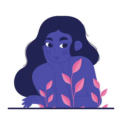 Blueberry Girl girl illustration vector