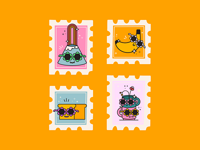 Flower Power brand brand identity branding cute illustration design flat game art games graphicdesign identity illustration illustration art spring stamp design stamps vector