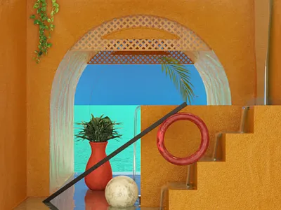 Day 3d blender illustration