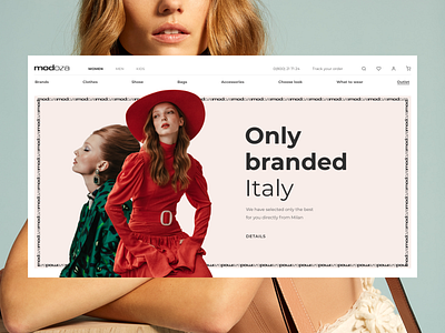 E-commerce Modoza. Concept animation branding design clothes composition e comerce e commerce e commerce shop gallery italy main page slider transition typography ui uidesign uiux web website