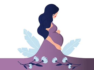 Pregnant girl child girl illustrator mother mothersday pregnancy pregnant vector woman