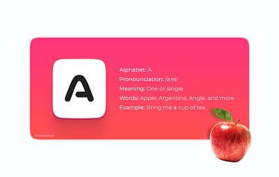 Alphabet A Design - A for Apple - 36 Days of Type 36 days of type 36dayoftype alphabet alphabet typography apple apple design design lettering typography vector