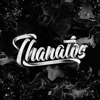 Thanatos art brush brushlettering brushpen concept design handlettering lettering type typography