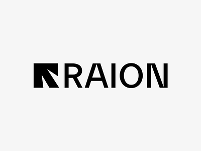 RAION Logo awesome clever smart custom wordmark logotype idea iconic logo logo mark symbol mark monogram creative minimal negative space pixel corporate brand pixel perfect developement r letter symbol branding web perfect typography