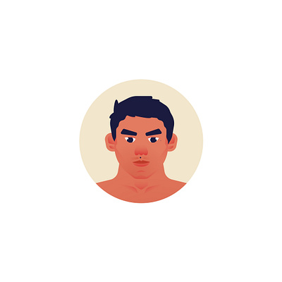 Potrait of me design digital flat illustration illustrator minimal vector