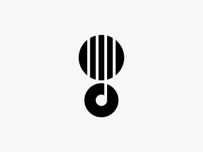 Groovy clean groove guitar icon logo minimal modern music simple