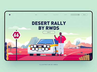 Desert car desert illustration landscape mountain portrait road shop tree