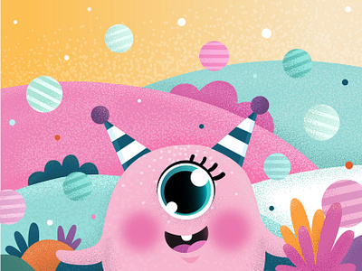 cute monster adobe illustrator artwork character cute art cute character cute illustration illustration illustration art illustrator monster pink sweet vector vector art vector illustration vectorart vectors