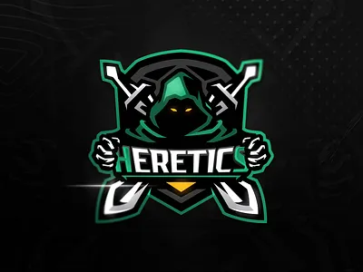 Team Heretics logo redesign angry art branding design e sports green heretics illustration logo magic mascot mascot logo sword team heretics vector wizard