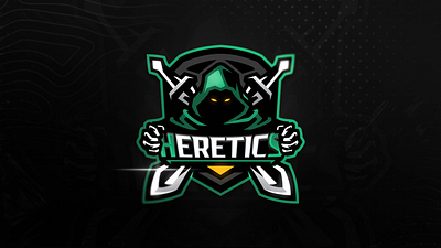 Team Heretics logo redesign angry art branding design e sports green heretics illustration logo magic mascot mascot logo sword team heretics vector wizard