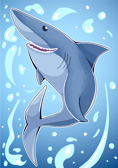 Happy Shark fanny happy illustration shark web