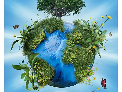 Mini-Earth 3d art 3d artist blender design enviroment modern planet planet earth render world