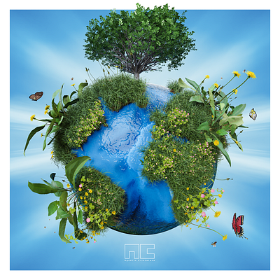 Mini-Earth 3d art 3d artist blender design enviroment modern planet planet earth render world