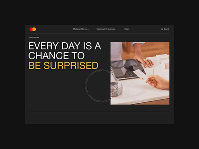 Mastercard — website redesign. Everyday Spend animation app design minimal photoshop typography ui ux web website