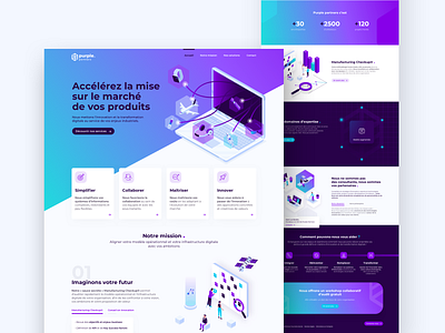 Purple Partners | Landing page design artdirection branding design illustration interface interface design landing landingpage ui uidesign ux uxdesign website website design