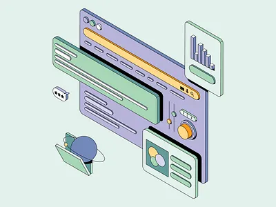 SEO flat illustration isometric isometric illustration isometry marketing minimal search seo vector web