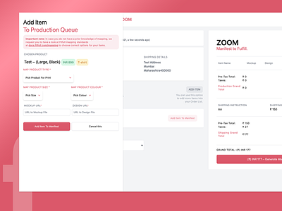 Production Queue Dashboard branding design fulfillment manufacturing production production company production design