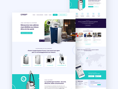 Landing page design Cryojet v2 | Webdesign exploration design ui ui design uiux ux ux design