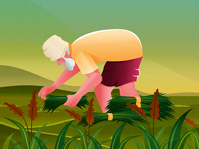 Farmer design flat illustration vector