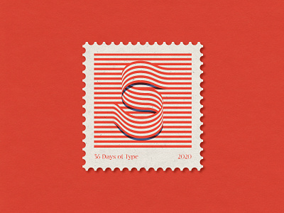 S 36dayoftype 36days design editorial illustration font lettering letters op art stamp type typography vintage