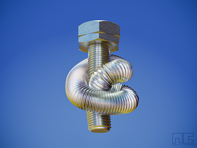 Confused bolt 3d art 3d artist blender concept design graphic modern motion product render