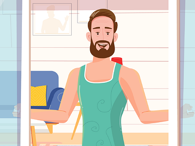 Hello Guys design flat illustration vector