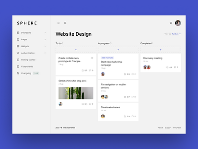 Sphere - Kanban Board agile dashboard dashboard template jira kanban managment product design project managment scrum sprint task task list task manager trello web app