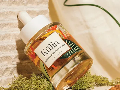 Kulia Face Serum Packaging branding floral hawaii illustration packaging skincare skincare branding skincare packaging tropical