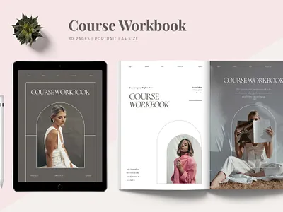 Workbook Template blog ebook canva class course download free indesign magazine marketing modern online print printable social social media webinar workshop