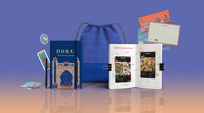 Dubai Travel Kit book cover branding design illustration logo minimal publication publication design vector