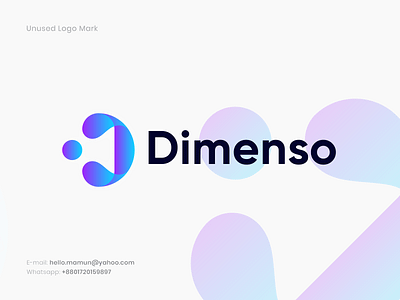 Dimenso - Abstract Letter D Logo abstract best logo blockchain brand branding crypto d dimenso abstract letter d logo ecomerce flat logo gradiant logo icon letter d logo logo design logo icon marca metaverse modern nft