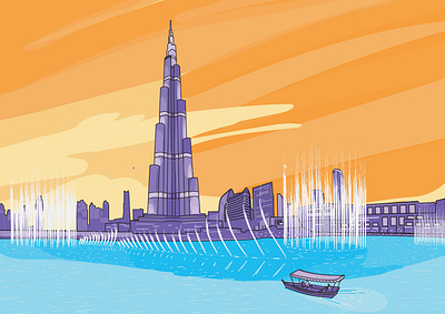 Burj Khalifa burj khalifa design dubai illustration