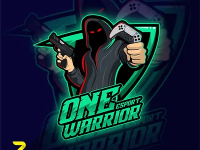 one warior design illustration logo vector