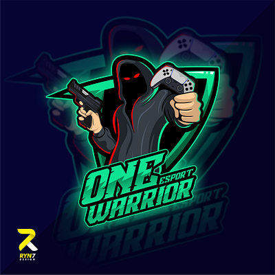 one warior design illustration logo vector