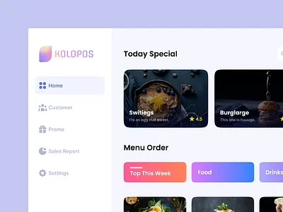 KoloPOS - Dashboard dashboard dashboard ui design exploration ui ui ux user experience user interface ux