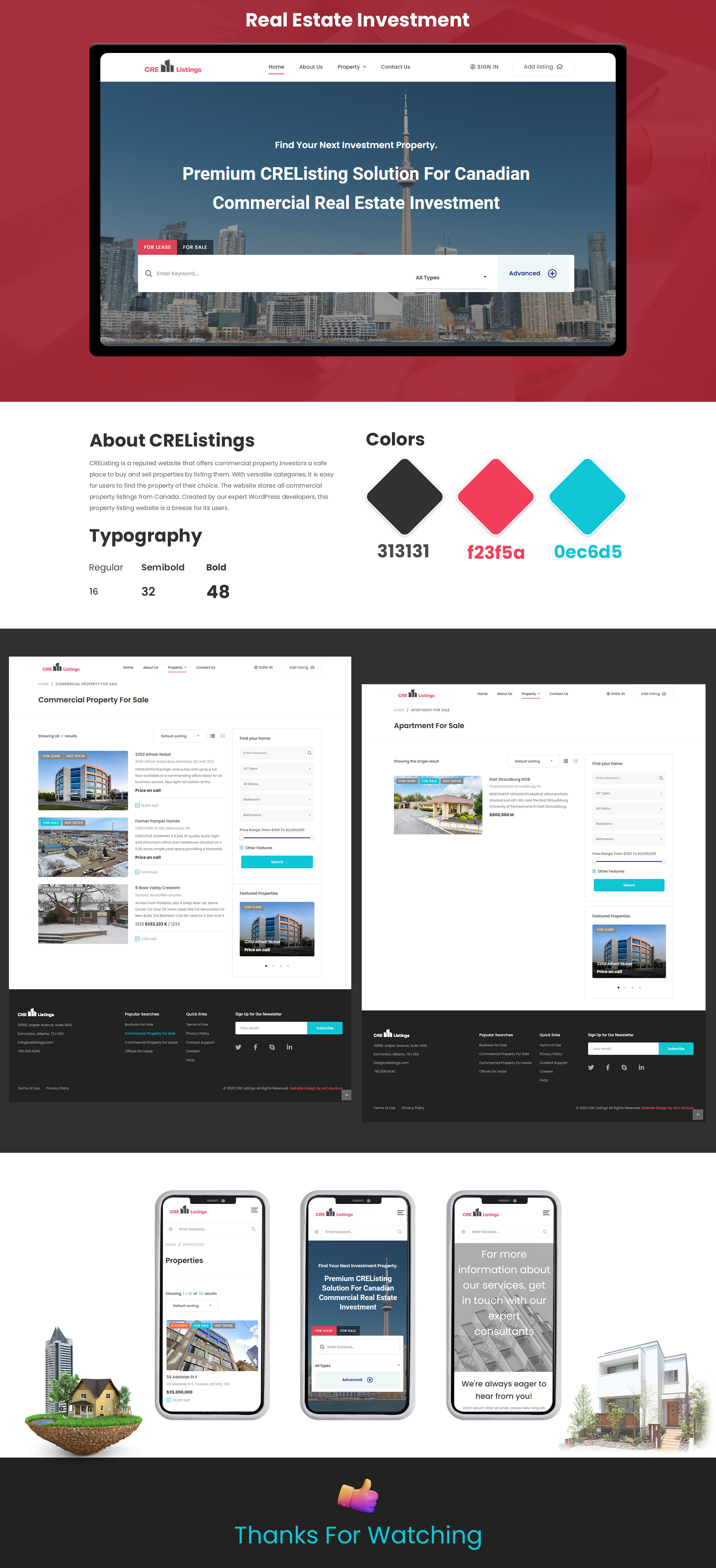 CREListings custom design logodesign real state design uiuxdesign web design