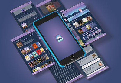 Book Haven App Design app design flat icon illustration illustrator logo ui ux web