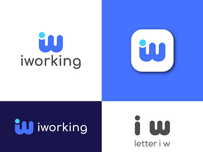 Letter Logo i w app design app icon app logo branding business logo company logo flat logo graphic designer i w logo icon iw letter logo letter logo logo logo design logo designer logodesign logotype simple logo