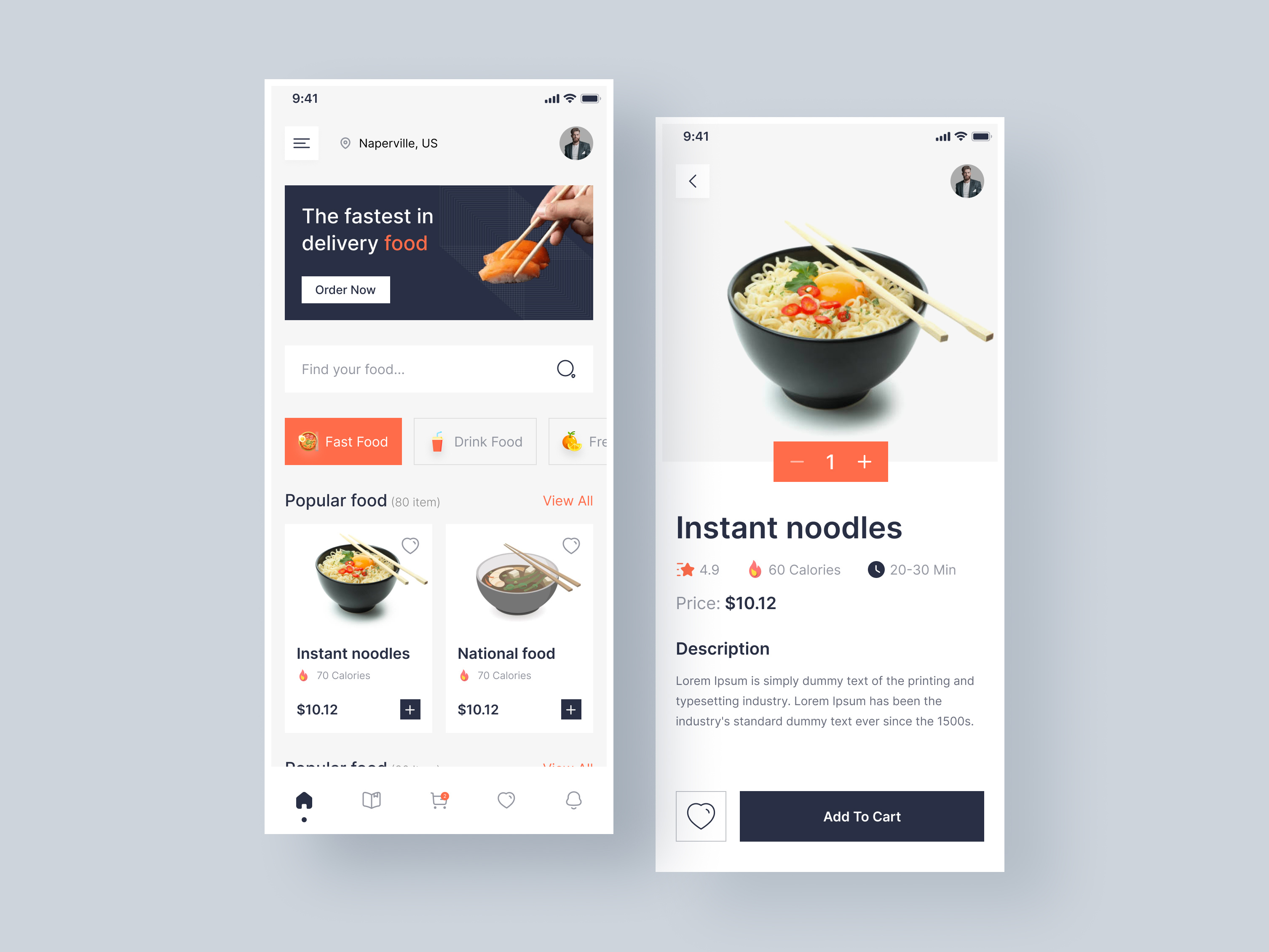 Food Mobile App Design by Oyasim Ahmed for Dude Shape on Dribbble