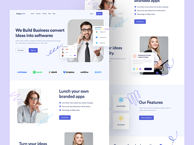 SaaS website landing page agency branding design header homepage landing page marketing marketing site marketing website minimal saas saas website ui ux web webflow website