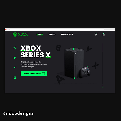 XBOX Series X Web concept adobexd design ui ux web web design webdesign xbox