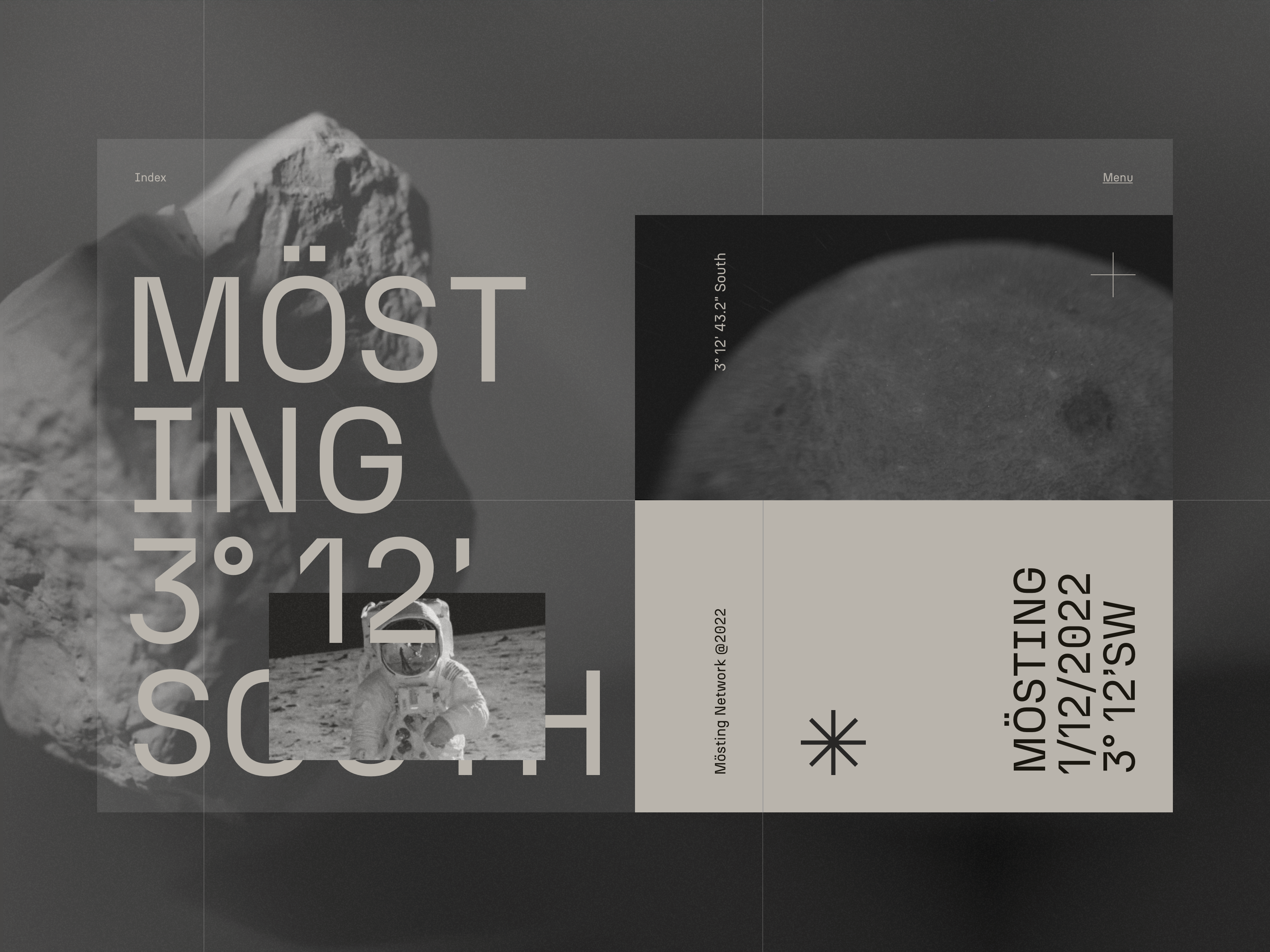 Mösting (crater) // crater landing moon ui web webdesign webpage website